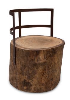 log stool ♠️♠️More At FOSTERGINGER @ Pinterest. ♠️♠️ Mebel Antik, Log Stools, Small Fire Pit, Wood Chair Design, Kursi Bar, Hemma Diy, Log Furniture, Built In Bookcase, Woodworking Plans Free