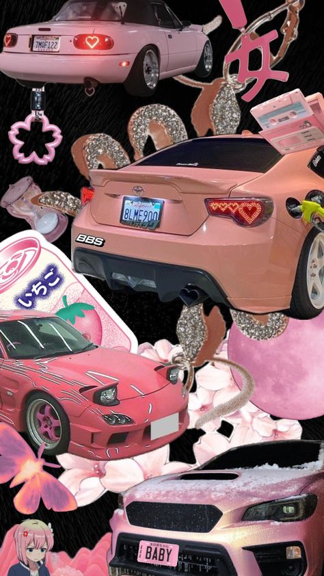 #jdm #jdmcars #pinkaesthetic #pink #japan #supra #vibes Pink Jdm Wallpaper, Pink Japan, Pink Cars, Hello Kitty Wallpaper Hd, Hello Kitty Car, Jelly Wallpaper, Jdm Wallpaper, Phone Inspiration, Street Racing Cars