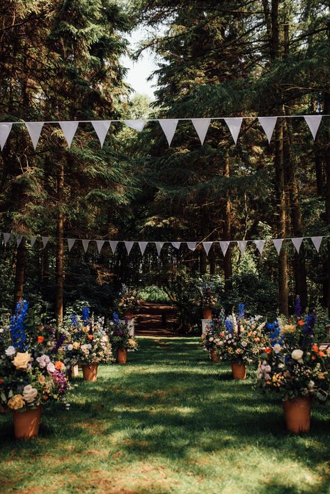 Woodland Wedding Ceremony, Field Wedding, Wedding Bunting, Tipi Wedding, Ceremony Music, Whimsical Wonderland Weddings, Tying The Knot, Just Imagine, Barn Wedding Venue