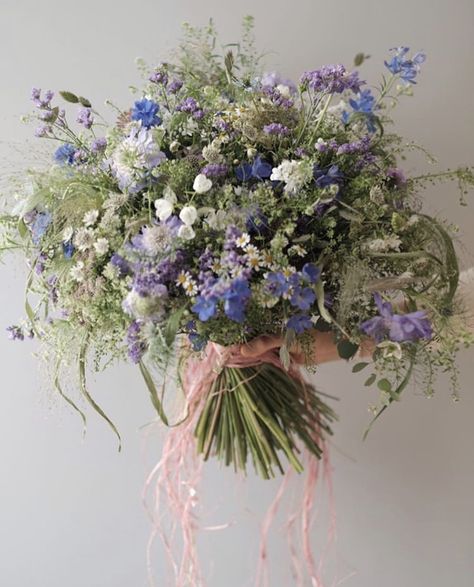 Lily Of The Valley Bouquet, Bouquet Champetre, Wildflower Wedding Bouquet, Dusty Orange, Purple Wildflowers, Lavender Bouquet, Purple Bouquet, Boquette Flowers, Flower Studio