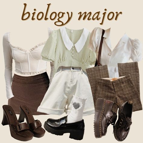 Biology Outfit Aesthetic, Biology Aesthetic Outfit, Biology Major Outfit, Biology Student Aesthetic Outfit, Biology Major Aesthetic Outfits, Biology Outfit, Art Major Aesthetic Outfit, Biology Major Aesthetic, Mbti Style