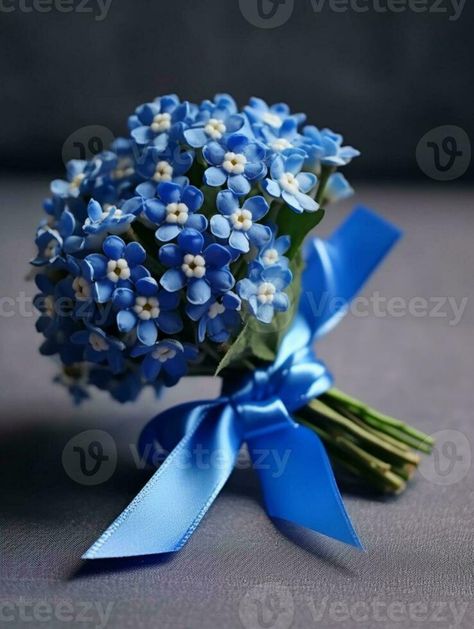 Forget me not flower wedding bouquet blurred background. AI Generated Wedding Forget Me Not, Forget Me Not Flowers Bouquet, Forget Me Not Wedding, Forget Me Not Bouquet, Flower Wedding Bouquet, Sunflower Themed Wedding, Forget Me Not Flower, Sunflower Wedding, Diy Plants