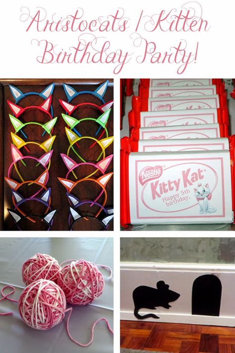 Kitty Cat Birthday Party Ideas, Aristocats Birthday Party, Cat Birthday Party Ideas, Aristocats Birthday, Kitty Cat Birthday Party, Cat Bday, Aristocats Party, Kitty Cat Party, Cat Party Ideas