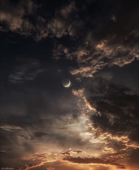 Night Sunset, Nikon D5300, Crescent Moon, Crescent, Nikon, Moon, Sun, Instagram