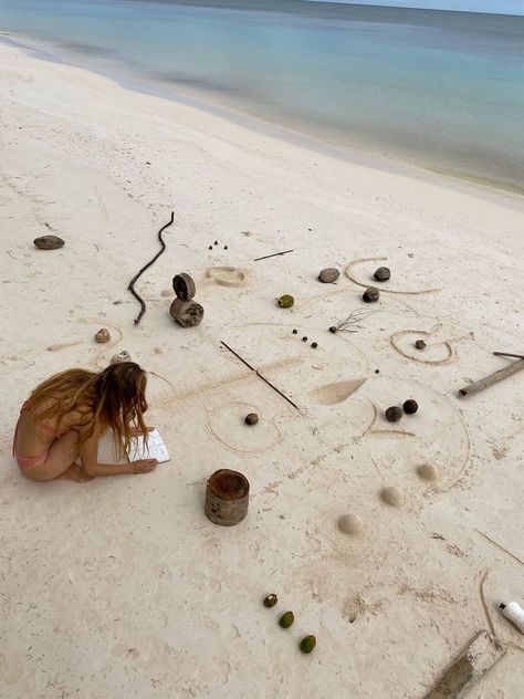 Land Art, Found Object, Divine Feminine, The Sand, Summer Aesthetic, Summer Vibes, Art Inspo, A Girl, Mood Board