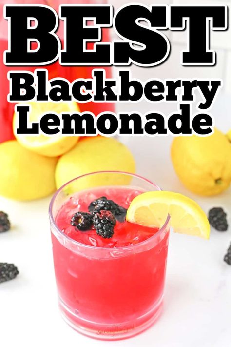 Blackberry Lemonade Recipe, Good Whiskey Drinks, Classic Lemonade Recipe, Blackberry Lemonade, Tart Flavors, Drink Stand, Healthy Ground Beef, Perfect Summer Drink, Drink Recipes Nonalcoholic