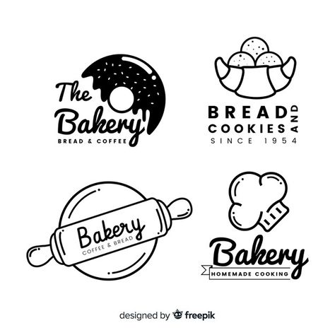 Line art bakery logos Premium Vector | Premium Vector #Freepik #vector #logo #food #business #line Logo Dessert, Papan Tulis Kapur, Bakery Logos, Pastry Logo, Dessert Logo, Typographie Logo, Baking Logo Design, Vector Line Art, Logo Generator