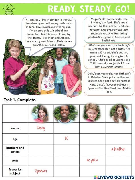 Describing Appearance, Friends Worksheet, Describing Yourself, Appearance Worksheet, Describing People, Short Text, My Favourite Subject, English Reading, English As A Second Language (esl)