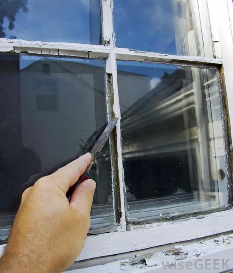 Caulking Windows, Old Wood Windows, Old Window Panes, Window Glass Replacement, Window Restoration, Drafty Windows, Big Energy, Window Glazing, Wood Repair