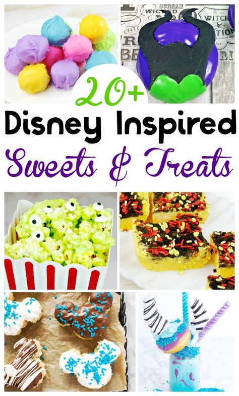 Enjoy this list of 20+ Disney Inspired sweets and treats you NEED to make! Includes yummy Disney recipes for your own home! #DisneyInspired #DisneyRecipes #DisneyFood #DisneyEats #DisneyatHome Disney Deserts, Disney Movie Night Food, Disney Inspired Recipes, Disney Themed Food, Disney Movie Night Dinner, Fun Meals, Disney Foods, Movie Night Dinner, Turtle Brownies