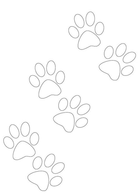 Dog Paw Art, Paw Stencil, Paw Embroidery, Paw Art, Tier Tattoo, Cat Template, Puppy Paw, Dog Quilts, Free Motion Embroidery