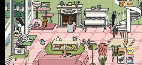 Adorable Home Lounge Ideas, Adorable Home Lounge Design Game, Adorable Home Lounge, Home Lounge Design, Adorable Home Game, Adorable Home Game Design Ideas, Lounge Design Ideas, Lounge Aesthetic, Green Lounge