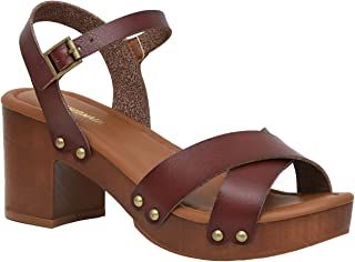 Amazon.com : Wood Platform Sandals Wood Sandals, Wood Platform Sandals, Black Whiskey, Wooden Sandals, Womens Slides, Sandals For Sale, 5 Inch Heels, Womens Sandals Flat, Faux Wood