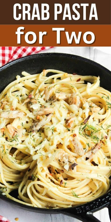 Crab Pasta Can Crab Meat Recipes, Crab Recipes Healthy, Crab Meat Pasta, Crab Pasta Recipes, Seafood Pasta Dishes, Canned Crab Meat, Crab Pasta, Crab Meat Recipes, Crab Dishes