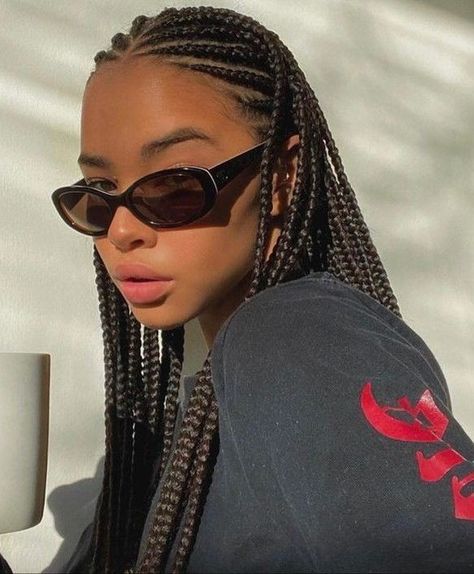 Braided Cornrow Hairstyles, Braids Hairstyles Pictures, Cute Box Braids Hairstyles, Hairdos For Curly Hair, Cornrow Hairstyles, African Braids Hairstyles, Braided Hairstyles For Black Women, Hair Stylist Life, Braids For Long Hair