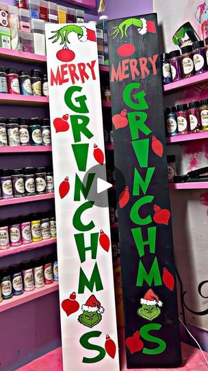 2.8K views · 1.4K reactions | You’re a mean one, Mr. Grinch!!!!!  Alright guys it’s that time of the year again to bring back these cute holiday porch signs. These are currently available on my site 🤪🤪  Remember, whoville is where the Christmas magic reigns!!!  . . . #grinch #grinchmas #diy #christmasdecor #diyhomedecor #diywoodwork #woodsign #porchdecor #porchview #thegrinch #grinchchristmas #porchsigns #porchleaner #diycrafts | Kandyce williams | Thurl Ravenscroft · You're A Mean One, Mr. Grinch Grinch Front Door Decor, Holiday Porch Signs, Grinch Sign, Grinch Decorations, Grinch Trees, Mr Grinch, Grinch Christmas Decorations, Christmas Crafty, Merry Happy