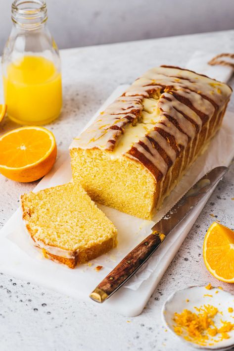 Very Moist Orange Cake - Lilie Bakery Moist Orange Cake, Orange Loaf Cake, Cake Orange, Orange Icing, Squeezed Orange Juice, Orange Frosting, Freshly Squeezed Orange Juice, Loaf Cake, Orange Cake