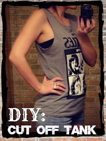 Cut Sleeves Off Tshirt, How To Cut Sleeves, Shirt Into Tank Top, Cut Tshirt Diy, Tee Shirts Diy, Cut Up T Shirt, Tank Tops Diy, Diy Cut Shirts, Shirt Makeover