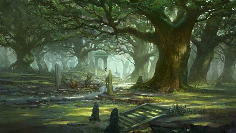 Magic Forest, InfiniteCube Studio on ArtStation at https://www.artstation.com/artwork/QX1kx Infinite Cube, Tree Castle, Concept Environment, Fantasy Scenery, Fantasy Tree, Concept Background, Magic Forest, Fantasy Forest, Dnd Art