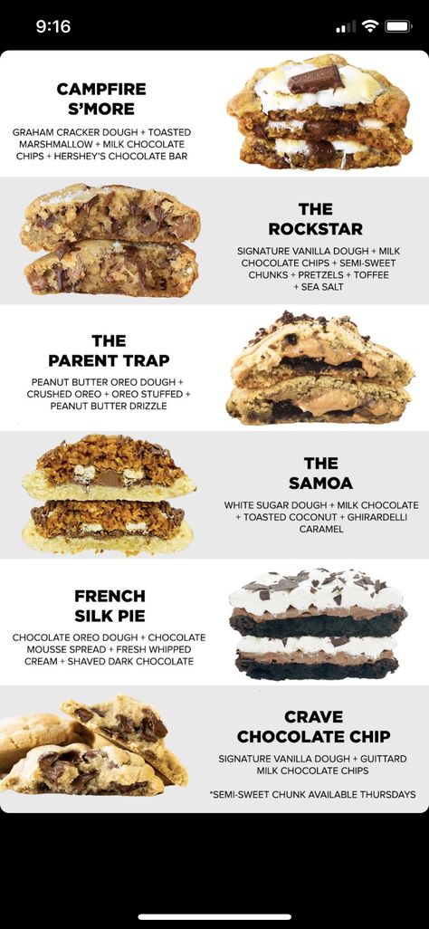 Cookie Menu Ideas, Cookie Flavors List, Bristol Farms The Cookie Recipe, Cookie Names For Business, Cookie Business Names, Cookies Advertisement, Cookie Guide, Cookie Photography, Cookie Bakery