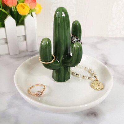 Cactus Ring Holder, Plate Display Stands, Cactus Ring, Jewelry Display Organizer, Organizer Office, Jewellery Holder, Office Home Decor, Home Decor Wedding, Ceramic Rings