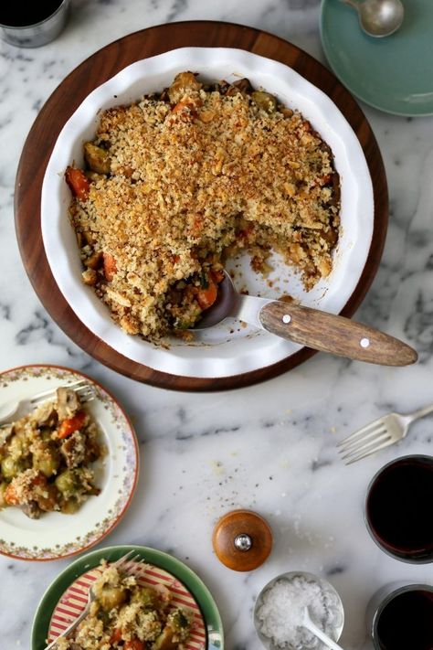 Roasted Vegetable Winter Crumble  //  joy the baker Vegetable Crumble, Dinner Pie, Veggie Pie, Vegetable Dinner, Veggie Bake, Roasted Winter Vegetables, Vegetable Bake, Dinner Pies, Winter Vegetable