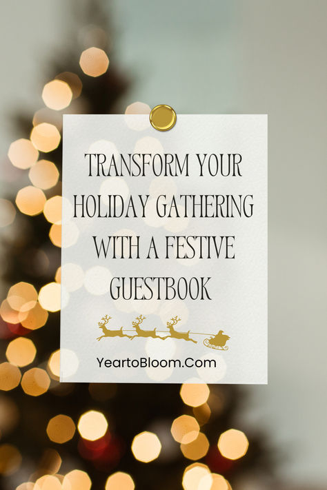 Want to make your holiday gathering extra special? Introduce a guestbook tradition! This charming holiday guestbook is the perfect way to capture heartfelt messages, fun moments, and holiday memories from your guests. Add a festive touch to your Christmas or New Year's celebration, making it an event everyone will remember. Enhance your holiday traditions with a guestbook today!

Click link to purchase. Fun Moments, Heartfelt Messages, New Family, Holiday Memories, New Year Celebration, Holiday Gathering, Holiday Greetings, Guest Book, New Year's