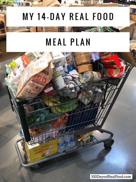 My 14-Day Meal Plan (only shop once!) Real Food Meal Plan, Quinoa Cake, 100 Days Of Real Food, Sweet Potato Pancakes, Green Salsa, Pork Carnitas, Easy Seafood Recipes, Fruit Breakfast, Pan Chicken