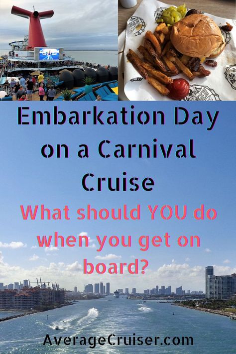 Wondering what you should do when you get on board a Carnival Cruise? What should you eat? Where should you go? What should you do after boarding your Carnival Cruise ship? Check out this article for the top tips for how to board the ship with the least hassle possible and then what to do for the best first day on board your Carnival Cruise! First Time Cruise Tips Carnival, Carnival Sunrise Ship, Carnival Jubilee Cruise Ship, Carnival Cruise Magic, Carnival Sunshine Ship, Carnival Cruise Bahamas, Carnival Conquest Cruise, Carnival Elation Cruise, Carnival Valor Cruise