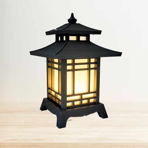 ### 3D Printed Japanese Pagoda Lantern Desk Lamp Envelop your workspace in a serene ambiance with our meticulously crafted 3D Printed Japanese Pagoda Lantern Desk Lamp. Inspired by the elegance of traditional Japanese pagodas, this exquisitely designed lamp seamlessly blends cultural heritage with modern functionality, providing both illumination and an artistic essence to your desk or table. #### Features: - **Included Components - 3D Printed Japanese Pagoda Lantern - E12 Base - E12 LED Light Bulb Included (3000K Soft Warm White) - US Cord with Rotary On/Off Switch - **Dimensions - Width: 5.00 inches - Height: 7.50 inches - **Available Colors -Crimson Red -Midnight Navy -Olive Green -Jet Black -Ivory White - Ash Gray - **Product Material - 3D Printed in PLA (Polylactic Acid) Plastic, whic Lantern Japanese, Pagoda Lantern, Japanese Lamp, Lamp Inspired, Japanese Lamps, Pagoda Lanterns, Japanese Pagoda, Japanese Home, Japanese Room