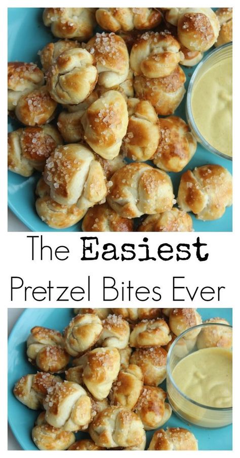 My family loves these pretzels - taste just like the ones at the mall Fingerfood Recipes, Pretzels Recipe, Quiche Lorraine, At The Mall, Football Food, Snacks Für Party, Pretzels, Healthy Baking, Pretzel Bites