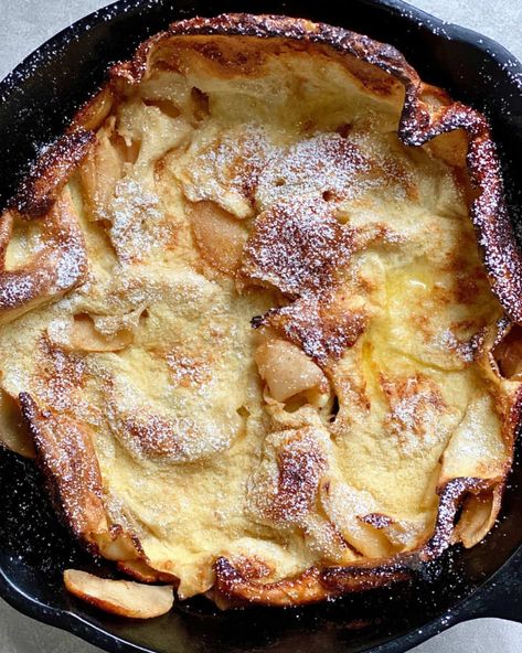 German Apple Pancake Recipe | The Kitchn German Apple Pancake Recipe, Easy Weekend Breakfast, Oven Pancake, German Apple Pancake, Apple Pancake Recipe, Oven Pancakes, Puff Pancake, German Pancakes, Rhubarb Desserts