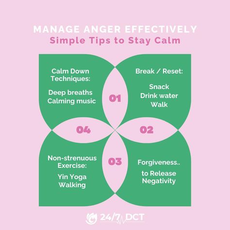 ✨ Master the Art of Staying Calm ✨ Anger doesn’t have to control your life. Learn effective techniques to manage anger and discover a more peaceful you. Are you ready to make a change? 🌈 🔗 Book Now [ https://247dct.org/get-started/ ] and let our therapists support your wellness journey. #AngerManagement #PeacefulMind #MentalHealthMatters #StayCalm #WellnessJourney 💖🧠 Calm Anger, Manage Anger, Staying Calm, Calming Techniques, Calming Music, Therapy Counseling, Wellness Journey, Yin Yoga, Stay Calm