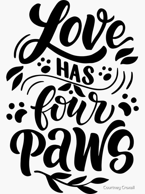 "Pets" Sticker for Sale by Courtney Croxall Paw Wallpaper, Dog Marketing, Vintage Style Wallpaper, Dog Lover Shirt, Club Design, Girl And Dog, Cricut Vinyl, Dog Quotes, Vinyl Designs