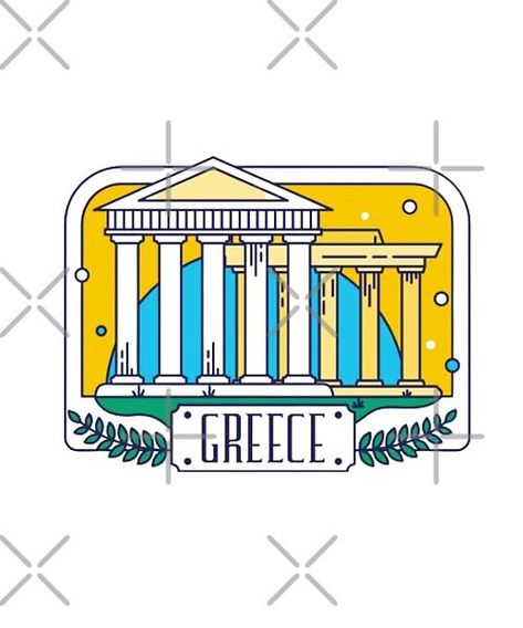 Greece Design by GoodWinStylish | Redbubble Greece Design, Greek Heritage, Iconic Landmarks, Timeless Beauty, Greece, Essence, Design