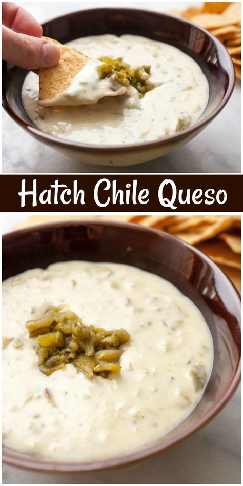 Hatch Chile Queso dip recipe from RecipeGirl.com #hatch #chiles #chile #hatchchiles #queso #dip #quesodip #appetizer #recipe #RecipeGirl via @recipegirl Green Chile Queso Dip, Hatch Green Chili Dip Cream Cheeses, Hatch Chile Queso Dip, Hatch Chili Queso, Hatch Chile Queso, Hatch Chili Dip 12 Tomatoes, Roasted Chili Recipes, Hatch Chili Cheese Dip, House Of Yumm Recipes