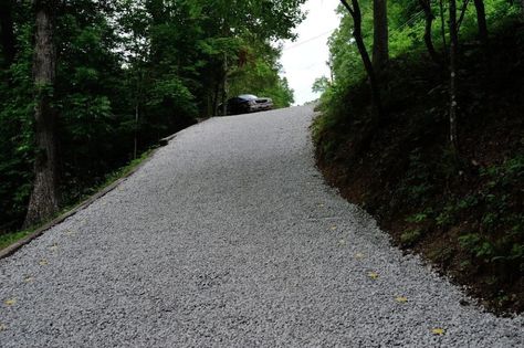 How to Stabilize a Steep Gravel Driveway - TRUEGRID Pavers Steep Driveway Solutions, Best Gravel For Driveway, Steep Driveway, Gravel Pavers, Driveway Materials, Grass Driveway, Gravel Drive, Permeable Driveway, Crushed Gravel