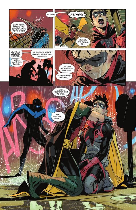 LOOK AT HIS FROWN Tim And Damian, Superman Justice League, Super Sons, Robin Comics, Wayne Family, Univers Dc, Batman And Catwoman, Earth 2, Batman Funny