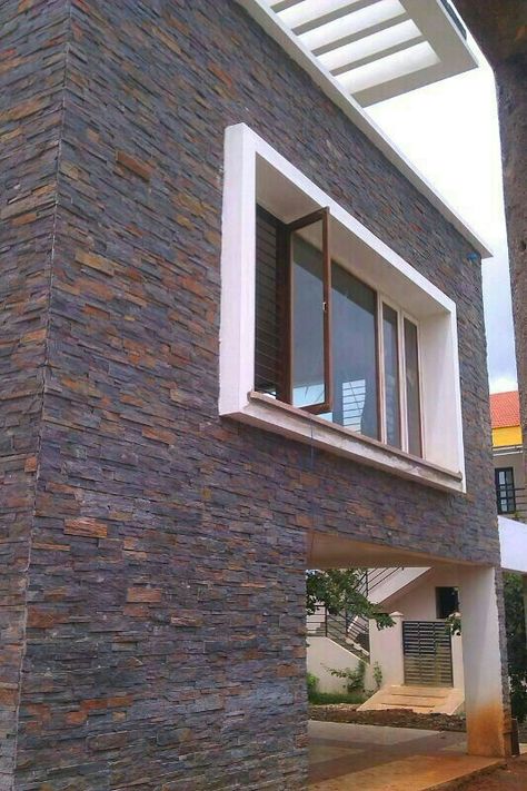 Natural slate culture stone/ slate stacked stone/ wall tiles for exterior Room Wall Aesthetic, Front Wall Tiles, Aesthetic Wall Decor Ideas, Stone Cladding Exterior, Outside Tiles, House Front Wall Design, Stone Exterior Houses, Front Wall Design, Stone Wall Panels