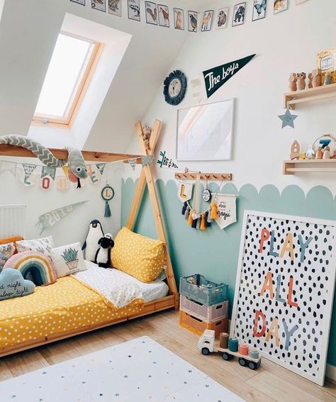 TEN FUN AND PLAYFUL BOYS ROOMS - Kids Interiors Boy Room Toddler, Toddler Boy Room Decor, Kids Rooms Inspo, Boy Toddler Bedroom, Big Boy Bedrooms, Children Room Boy, Kids Bedroom Inspiration, Nursery Room Design, Toddler Boys Room