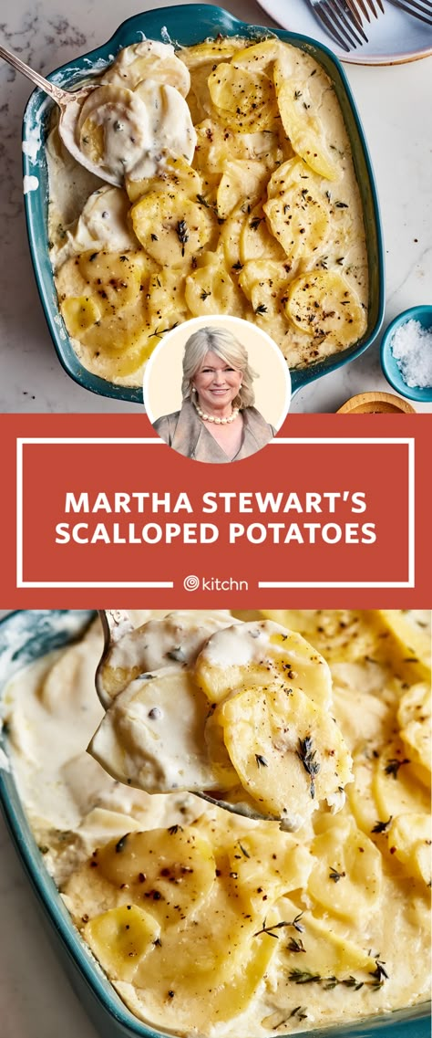 Martha Stewart Casseroles, Martha Stewart Christmas Recipes, Classic Scalloped Potatoes, Easter Scalloped Potatoes, Scalloped Potatoes Healthy, Scallop Potatoes Recipes, Martha Stewart Thanksgiving Recipes, Martha Stewart Scalloped Potatoes, Scallop Potato