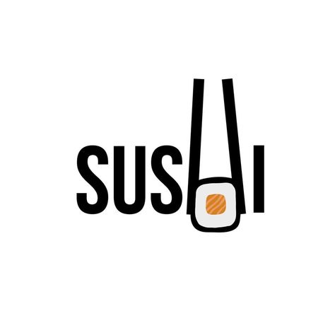 Sushi Logo Design Ideas, Sushi Logo Design, Logo Design Inspiration Art, Sushi Poster, Sushi Illustration, David Rudnick, Free Business Logo, Sushi Logo, Logo Design Graphics