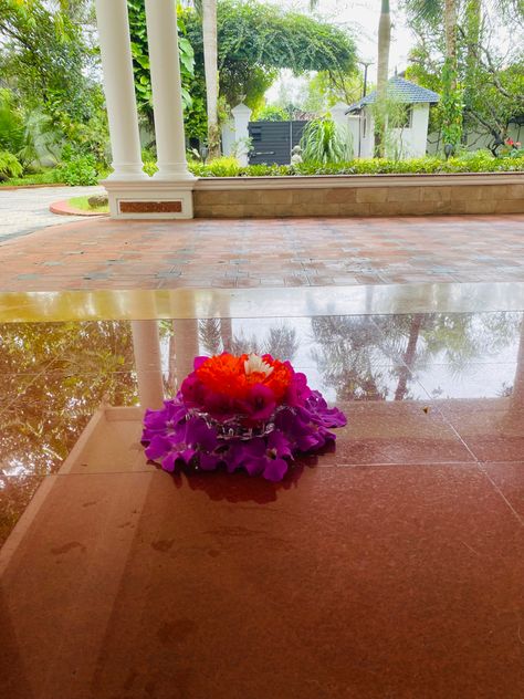 #onam #flowers #pookalam #gardening #aesthetic #kerala #floralarrangements Onam Flowers Aesthetic, Atham Pookalam, Onam Flowers, Aesthetic Kerala, Onam Pukalam, Onam Attapukalam Design, Gardening Aesthetic, Kerala, Floral Arrangements