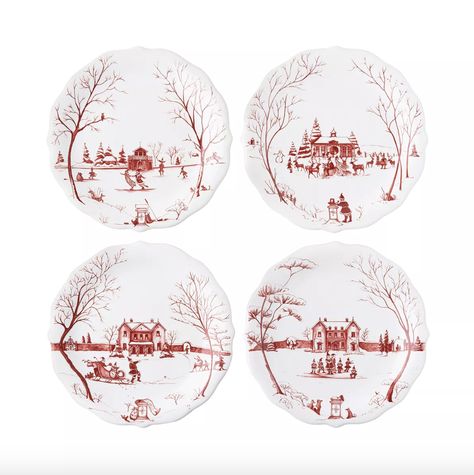 Christmas China Patterns, Juliska Country Estate, Dishware Sets, Christmas China, Historical Design, Candle Holder Decor, Sleigh Ride, Mrs Claus, Christmas Scenes