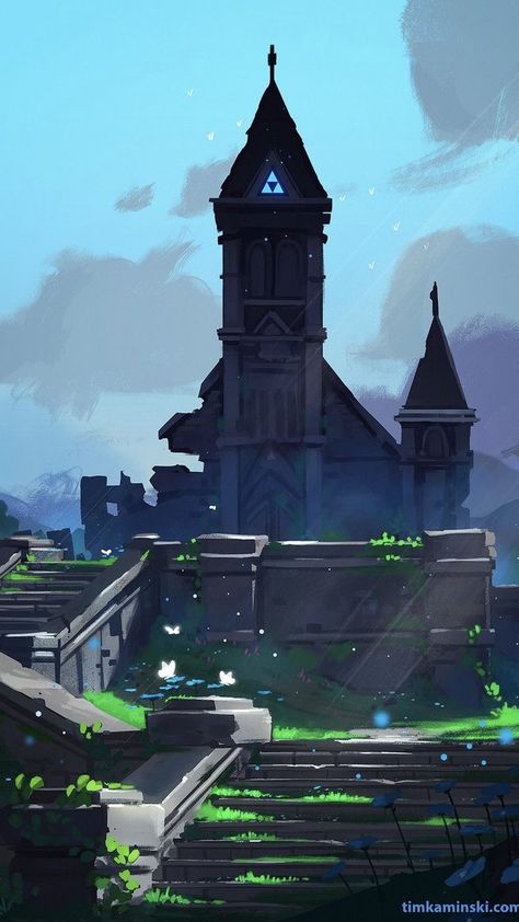 Temple Of Time Zelda, Zelda Background, Tim Kaminski, Temple Of Time, Zelda Totk, Hyrule Castle, Botw Zelda, Zelda Botw, 8bit Art