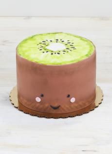 Kawaii Cakes | Whipped Bakeshop, Philadelphia, PA Kiwi Fruit Cake, Kawaii Cakes, Baby Kiwi, Kiwi Cake, Kawaii Cake, Fruit Cake Design, Tutti Frutti Party, Second Birthday Cakes, Rose Recipes