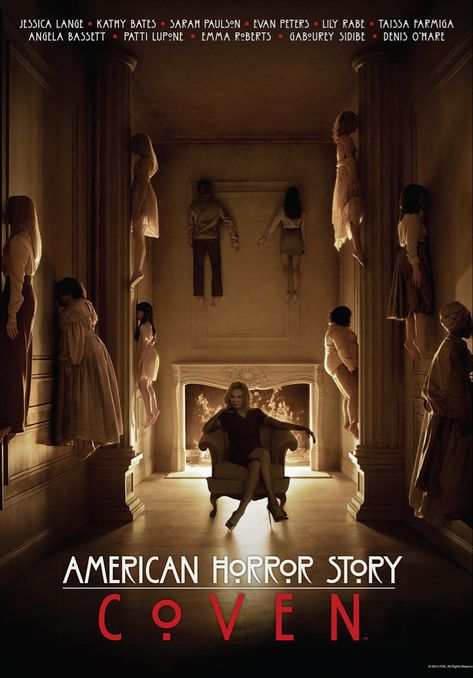 American Horror Story Poster, American Horror Story Art, American Horror Story 3, Ahs Coven, Horror Collection, Nicky Larson, American Horror Story Seasons, American Horror Story Coven, Seasons Posters