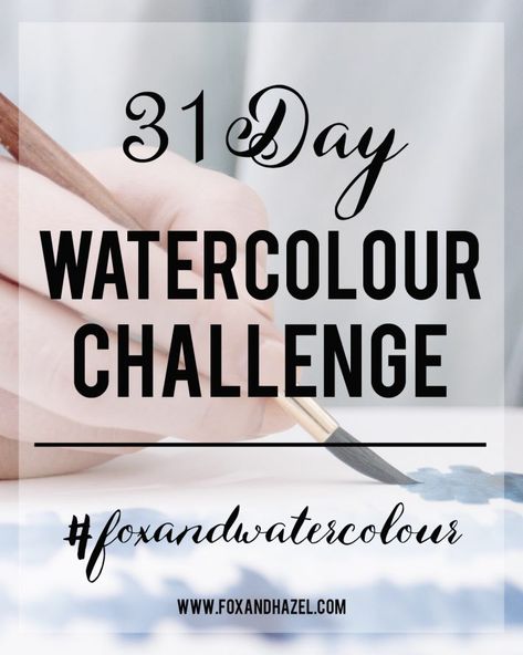 It's Here: 31 Day Watercolour Challenge! | Fox + Hazel | free art + designs Watercolor Challenge, 3 Meals A Day, Watercolour Challenge, Wanna Go Home, Painting With Watercolors, Clean The House, Hope Art, There Is Still Time, Watercolor Journal