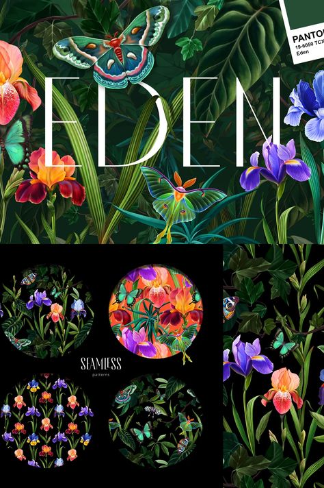 Garden Branding, Adobe Photoshop Design, Eden Project, Plakat Design, Graphic Design Trends, Flower Graphic, Photoshop Design, Floral Illustrations, The Darkness