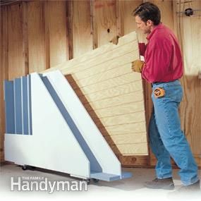 Garage Storage Projects: Plywood Rack Lumber Storage Rack, Plywood Storage, Lumber Rack, Garage Atelier, Lumber Storage, Garage Storage Racks, Garage Organize, Shop Storage, Shop Organization